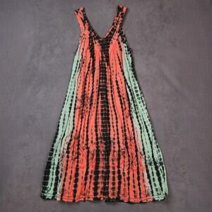 Pepper Summer Dress Womens Free Size Tie Dye Embroidered Sleeveless Beach‎ Boho